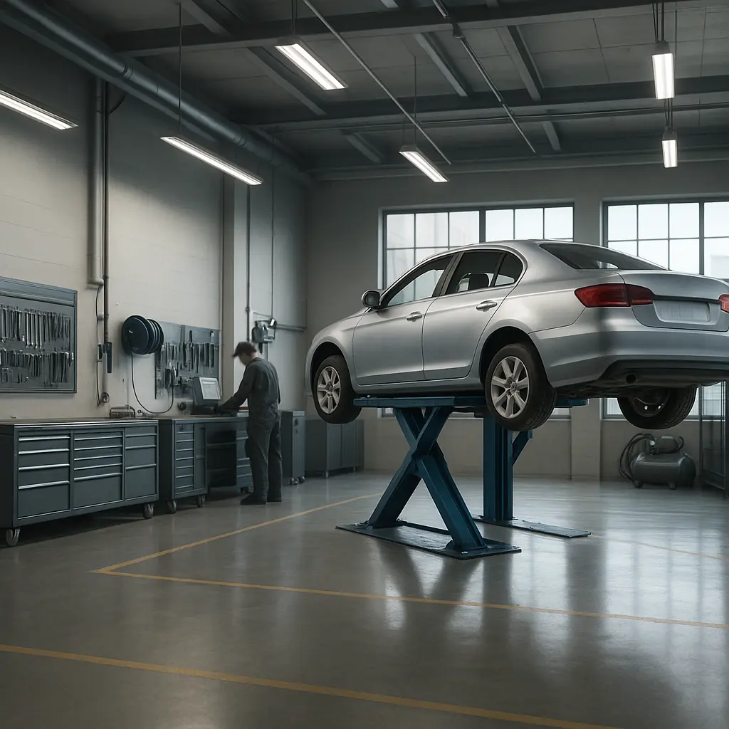 Interiér autoservisu